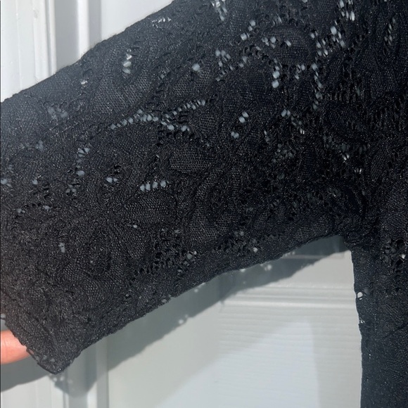 Chic Black Lace Long Sleeve Dress - Picture 5 of 7